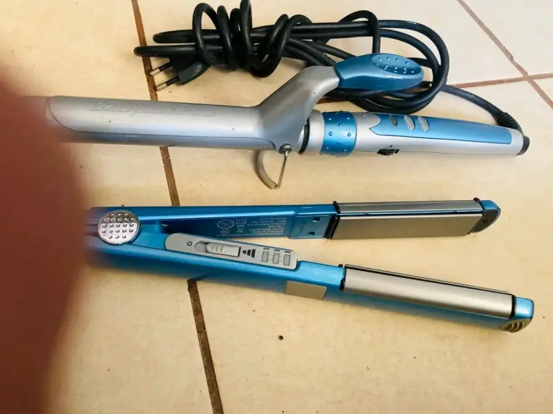 Set de plancha y rizador de cabello Babyliss Pro azul - 4