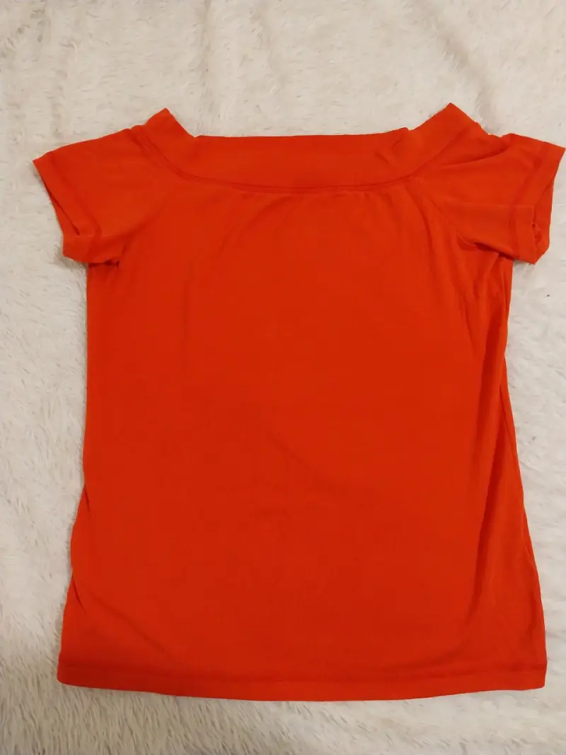 Polera roja de algodón H&M - 1