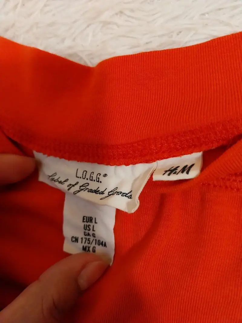 Polera roja de algodón H&M - 4