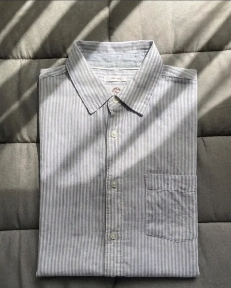 Camisa de lino a rayas gris Panama Jack - 3