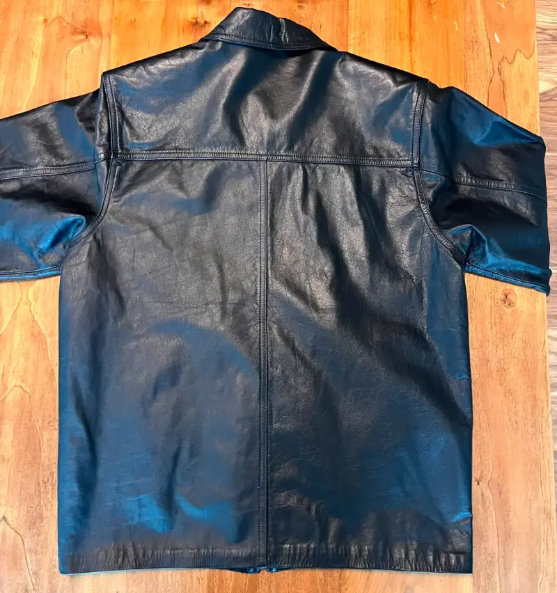 Chaqueta de cuero negra para hombre - 2