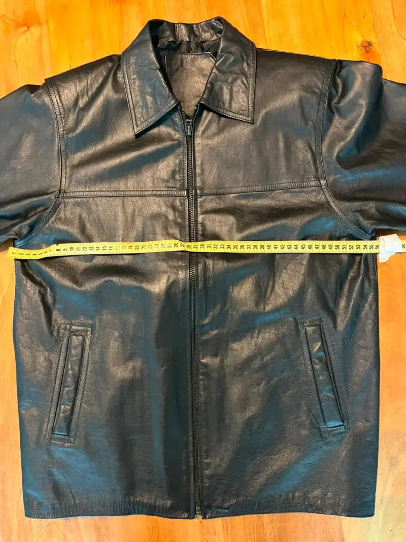 Chaqueta de cuero negra para hombre - 4