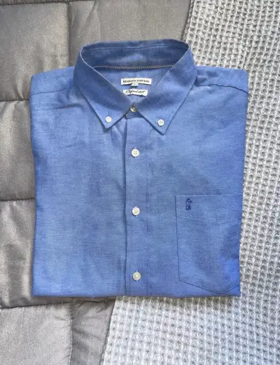 Camisa Oxford Azul Kenneth Stevens Talla L - miniatura 1
