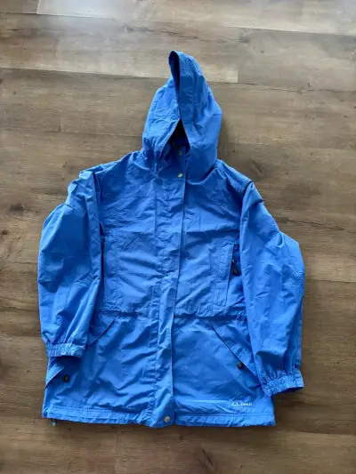 Chaqueta impermeable azul L.L. Bean para mujer - miniatura 1