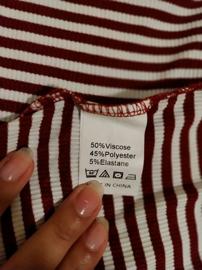 Polera de rayas rojas y blancas talla XL - 4