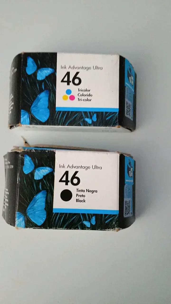 Cartuchos de tinta HP 46 tricolor y negro
