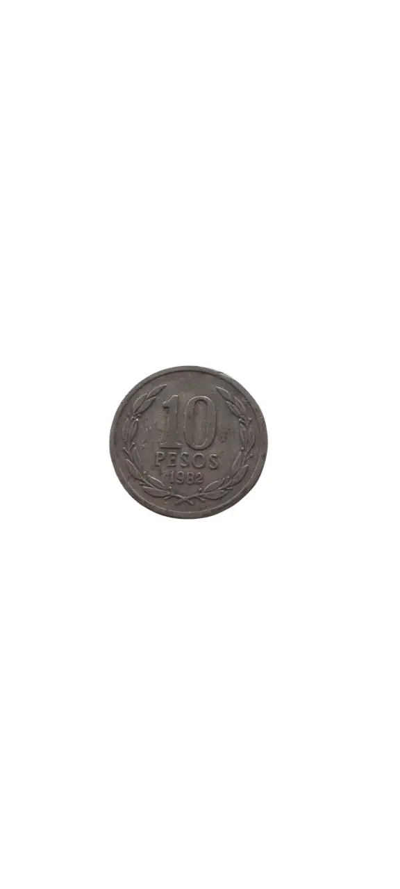Moneda antigua de 10 pesos chilenos 1982 - 2