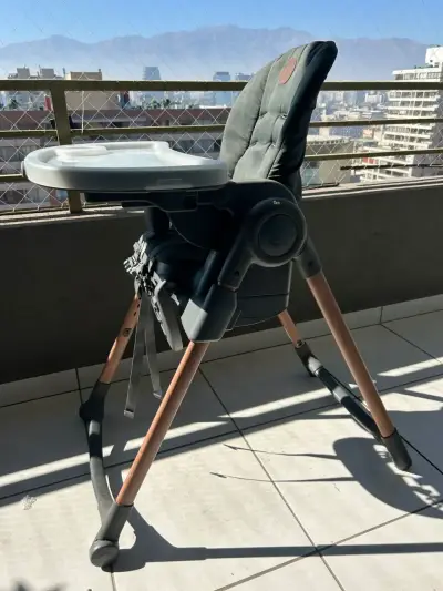 Silla de comer para bebé ajustable y plegable - miniatura 2