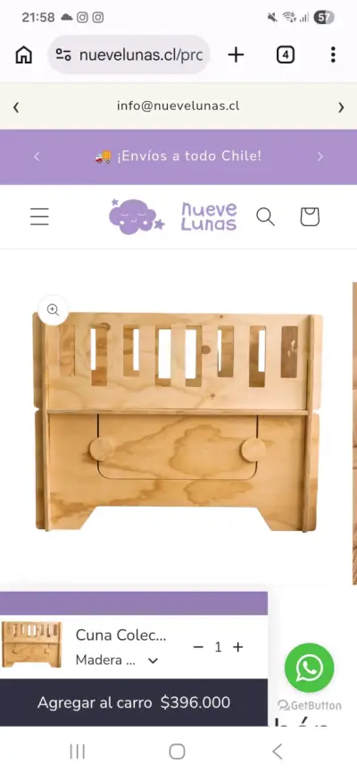 Cuna de madera para bebé con diseño moderno - miniatura 4