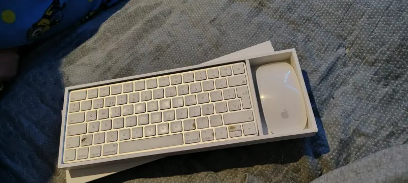 Teclado y Mouse Inalámbricos Apple Blancos - 3