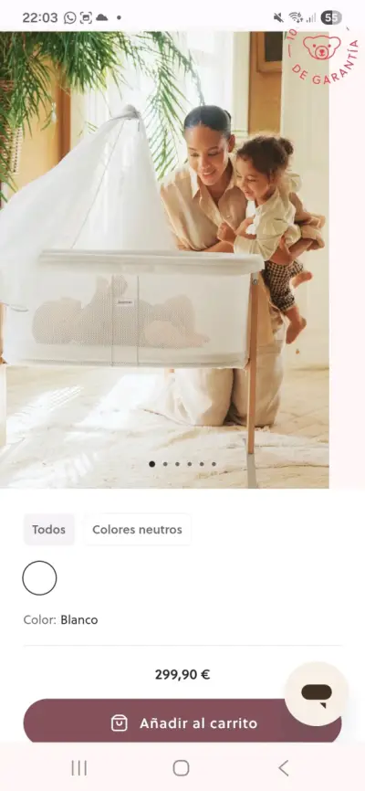 BABYJORN Mini Cuna colecho blanca - miniatura 1