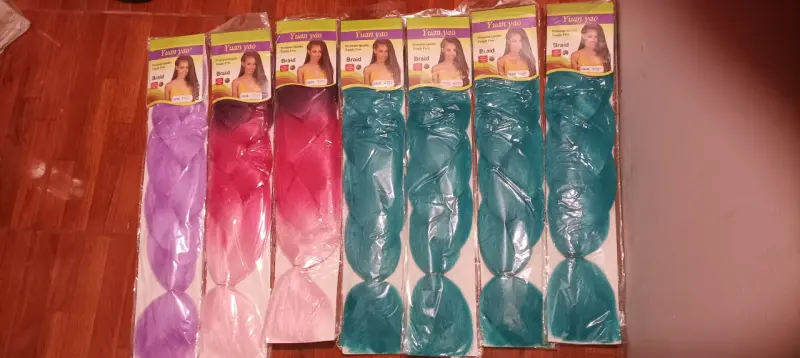 Extensiones de Cabello Sintético Yuan Yao Colores Variados - 1