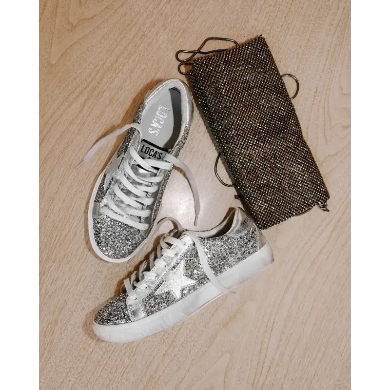 Zapatillas plateadas con brillo nuevas - 5