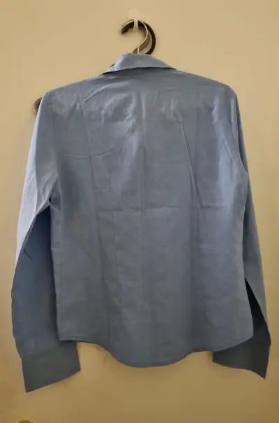 Camisa de mujer azul claro manga larga - miniatura 2