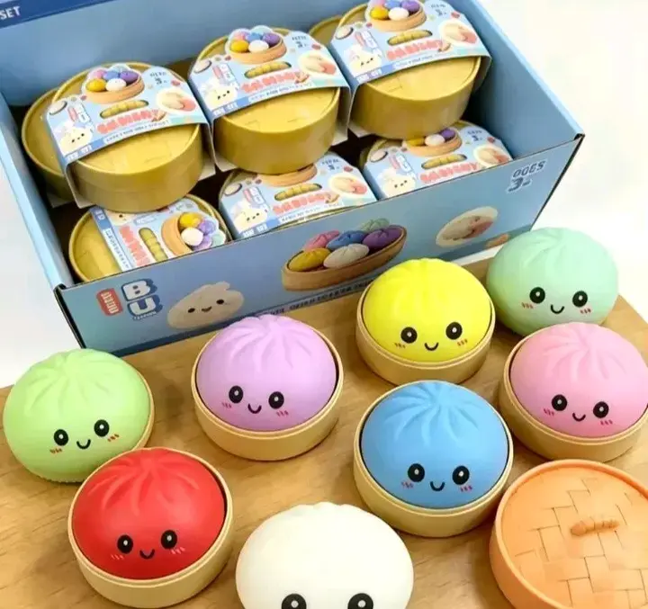 Juguetes antiestrés en forma de dumplings kawaii - 1