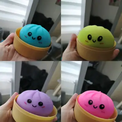 Juguetes antiestrés en forma de dumplings kawaii - miniatura 2