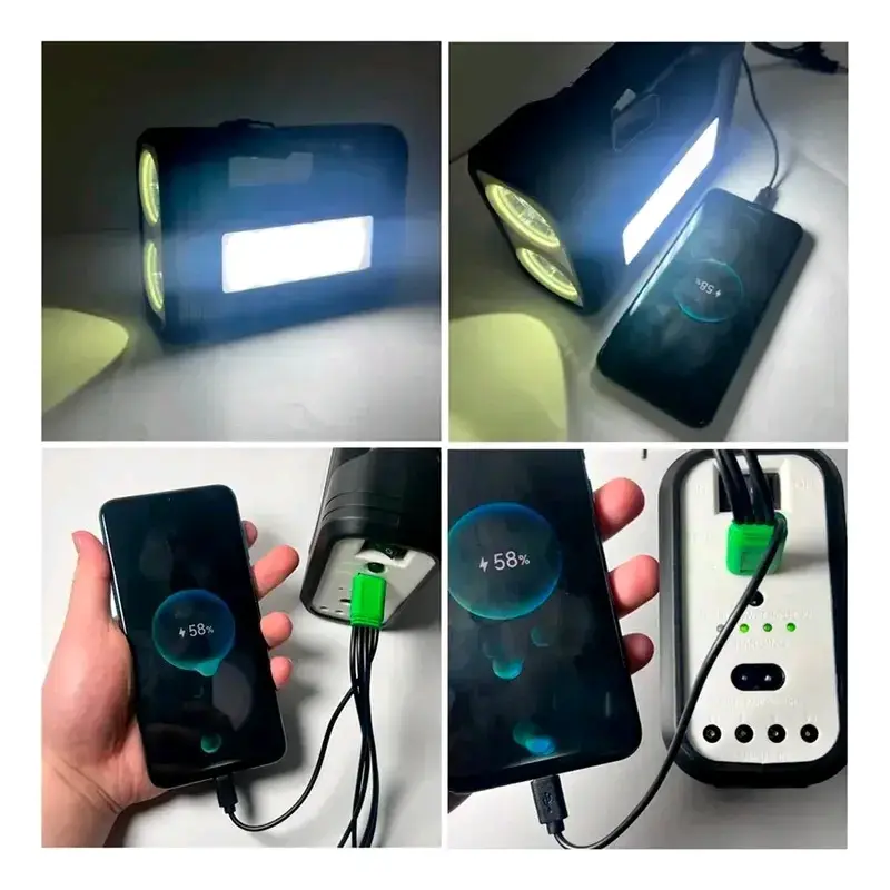 Kit de Iluminación Solar Portátil con Cargador USB