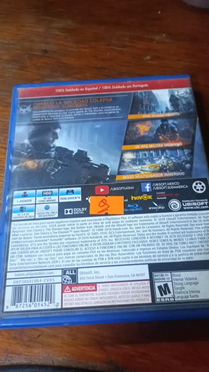 Juego PS4 Tom Clancy's The Division en buen estado - 2