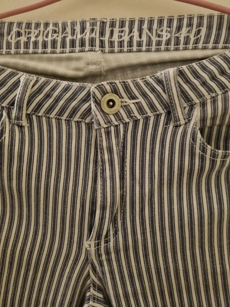 Jeans a rayas para mujer Origami - 1