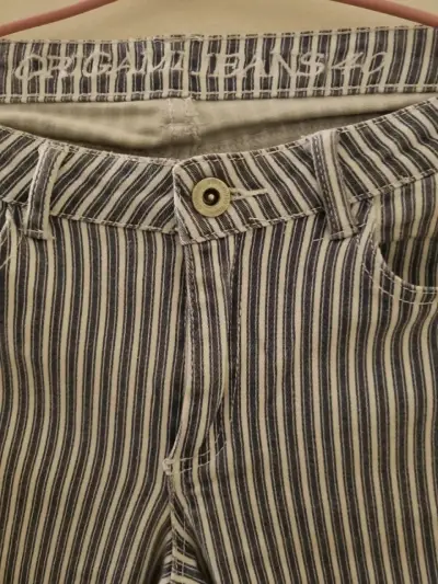 Jeans a rayas para mujer Origami - miniatura 1