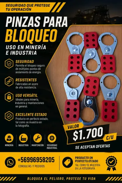 Pinzas para bloqueo en minería e industria - miniatura 1
