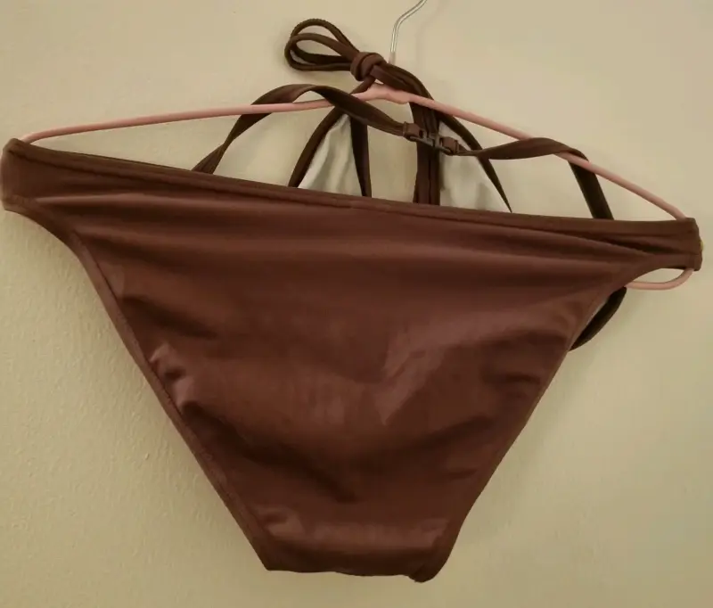 Bikini marrón con detalles bordados - 2