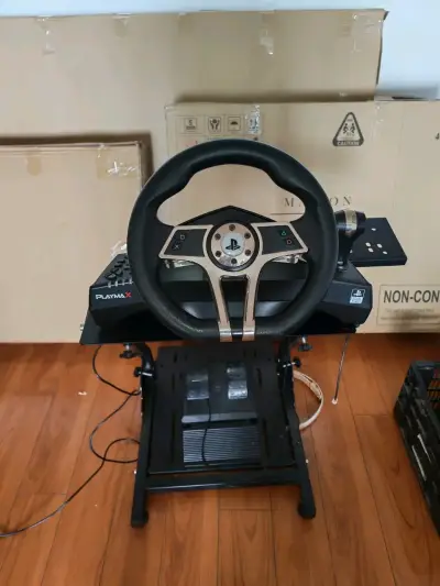 Volante de Simulación PlayStation 3 Y 4 + Base - miniatura 2