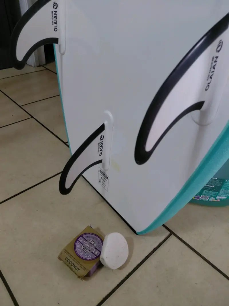 Tabla de surf Olaian 7'5" azul con quillas - 4