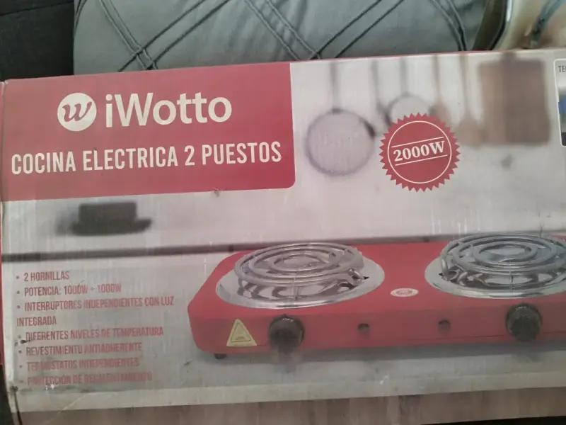 Cocina Eléctrica iWotto 2 Puestos 2000W - 2