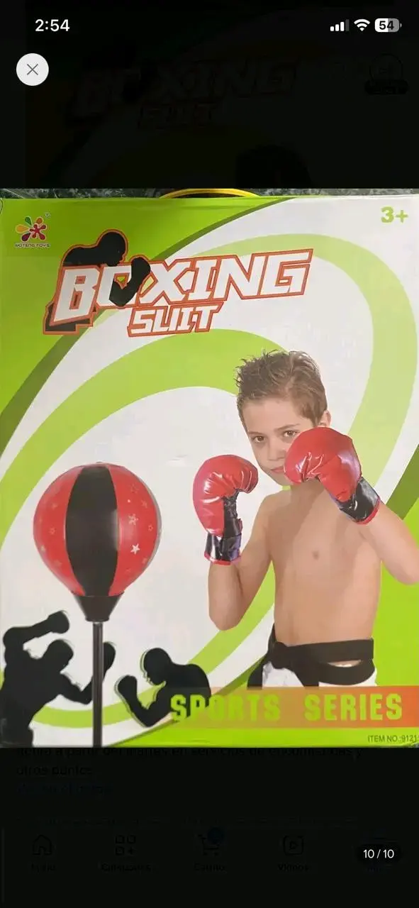 Set de boxeo infantil, guantes, pera y base - 6