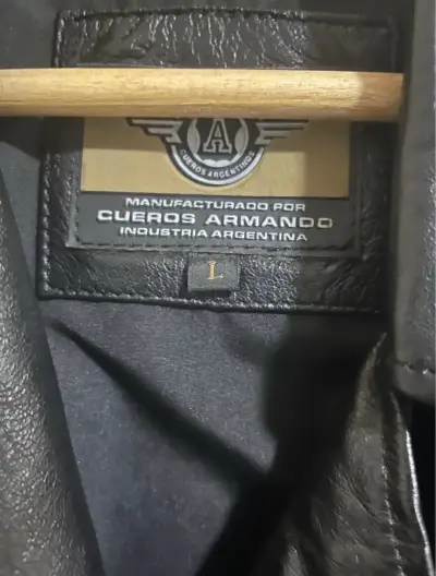 Chaqueta de cuero negra Cueros Armando - miniatura 3