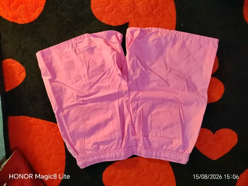 Shorts rosados de algodón para mujer - 1