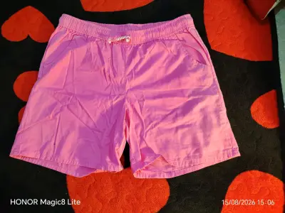 Shorts rosados de algodón para mujer - miniatura 2