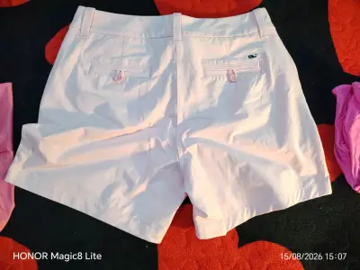 Shorts blancos de algodón para mujer - miniatura 3