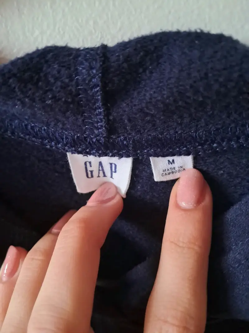 Polerón azul marino GAP con capucha talla M - 3