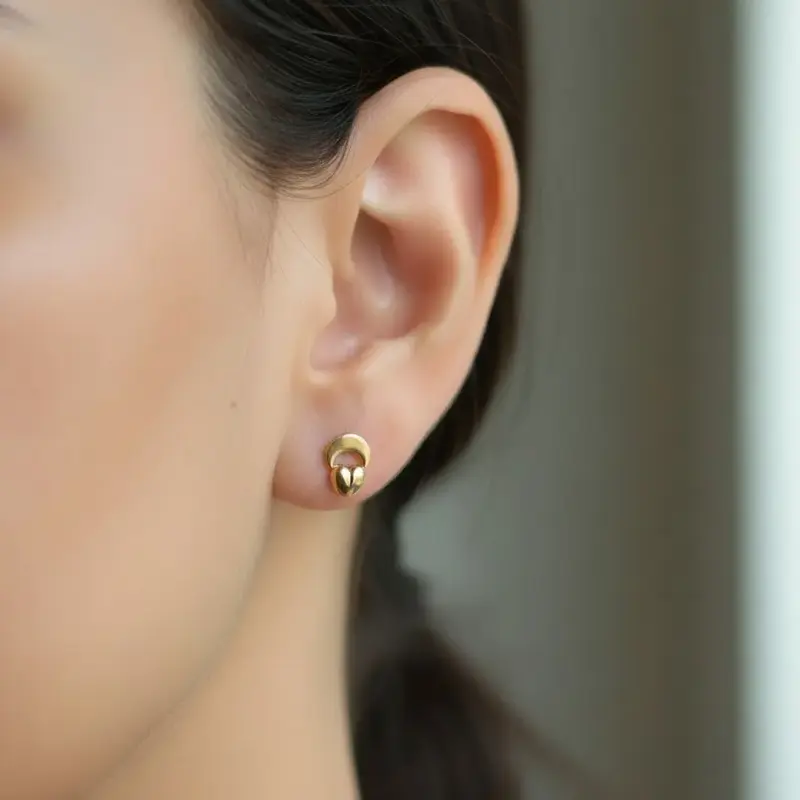 Aros de oro minimalistas para mujer - 1