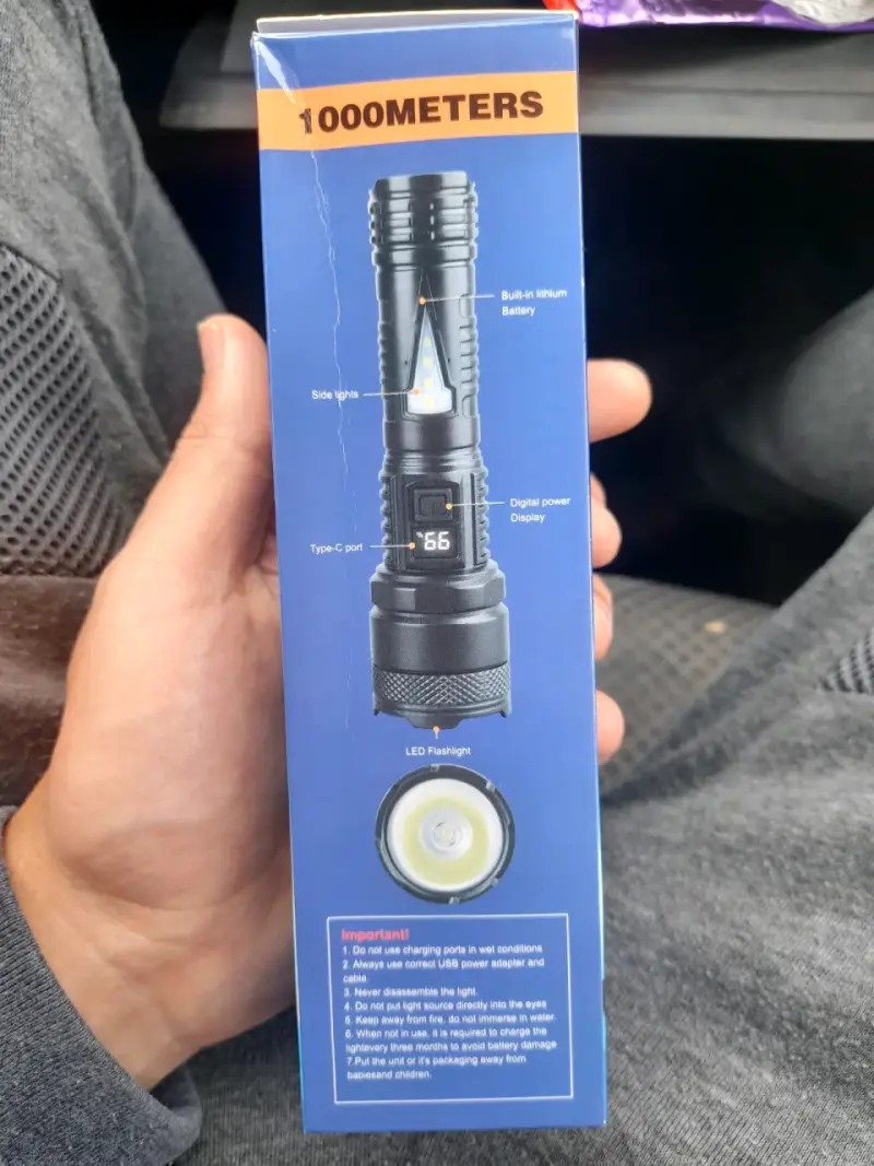 Linterna LED recargable NuoDake 500W - 2