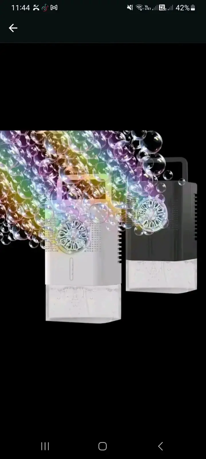Máquina de burbujas portátil con luces LED