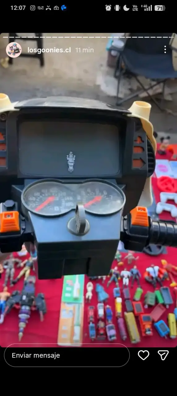 Juguete simulador de motocicleta año 1988 - 1
