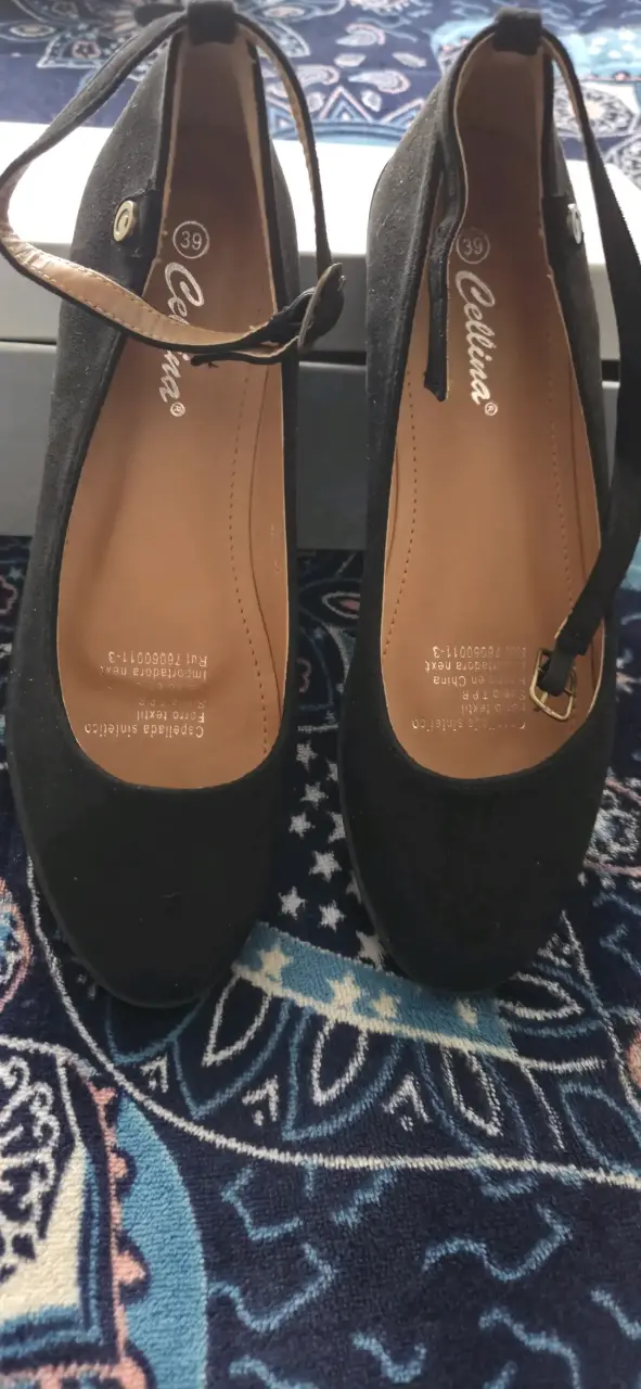 Zapatos planos negros con correa Celina - 2