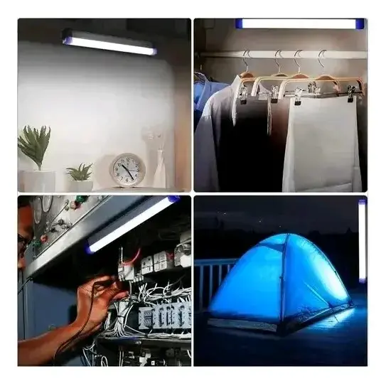 Luz LED portátil recargable para interiores y exteriores
