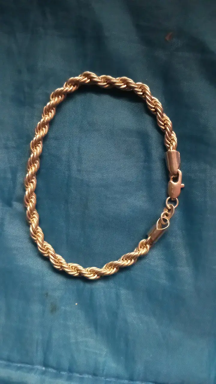 Pulsera de cadena de plata trenzada