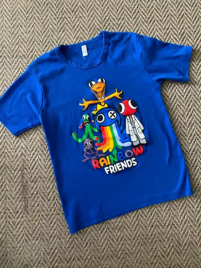 Polera infantil azul Rainbow Friends roblox - miniatura 1