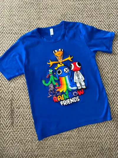 Polera infantil azul Rainbow Friends roblox - miniatura 3
