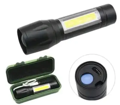 Linterna recargable LED portátil con estuche - miniatura 1