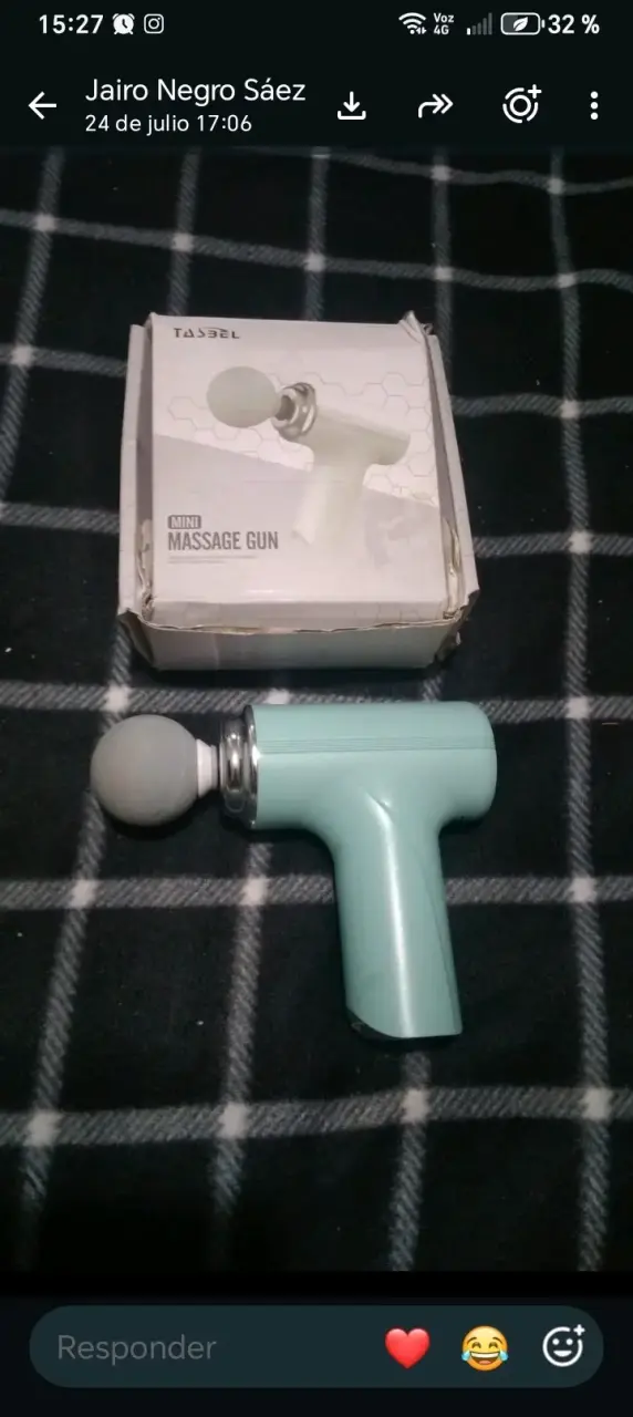 Pistola de Masaje Mini Portátil Verde