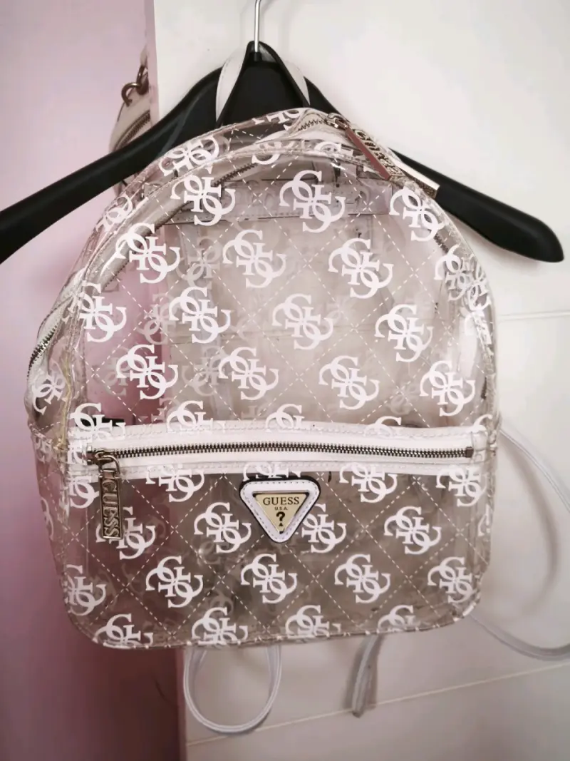 Mochila transparente Guess con logo