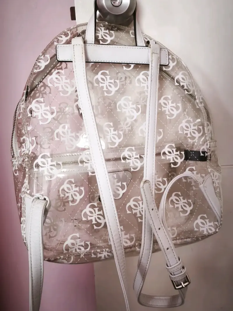 Mochila transparente Guess con logo - 3