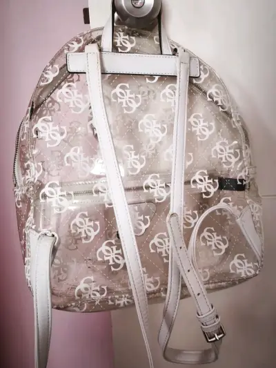 Mochila transparente Guess con logo - miniatura 3