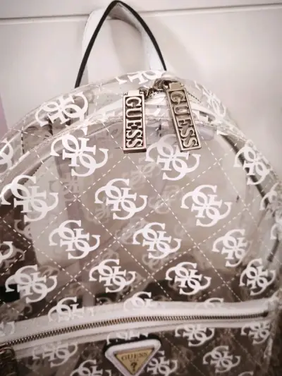 Mochila transparente Guess con logo - miniatura 4